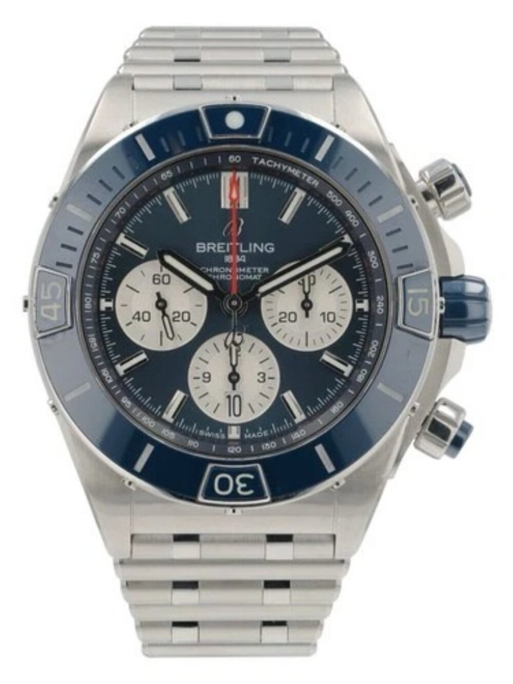 Breitling Super Chronomat B01 Steel Blue Dial 44mm Automatic Men’s Watch AB0136